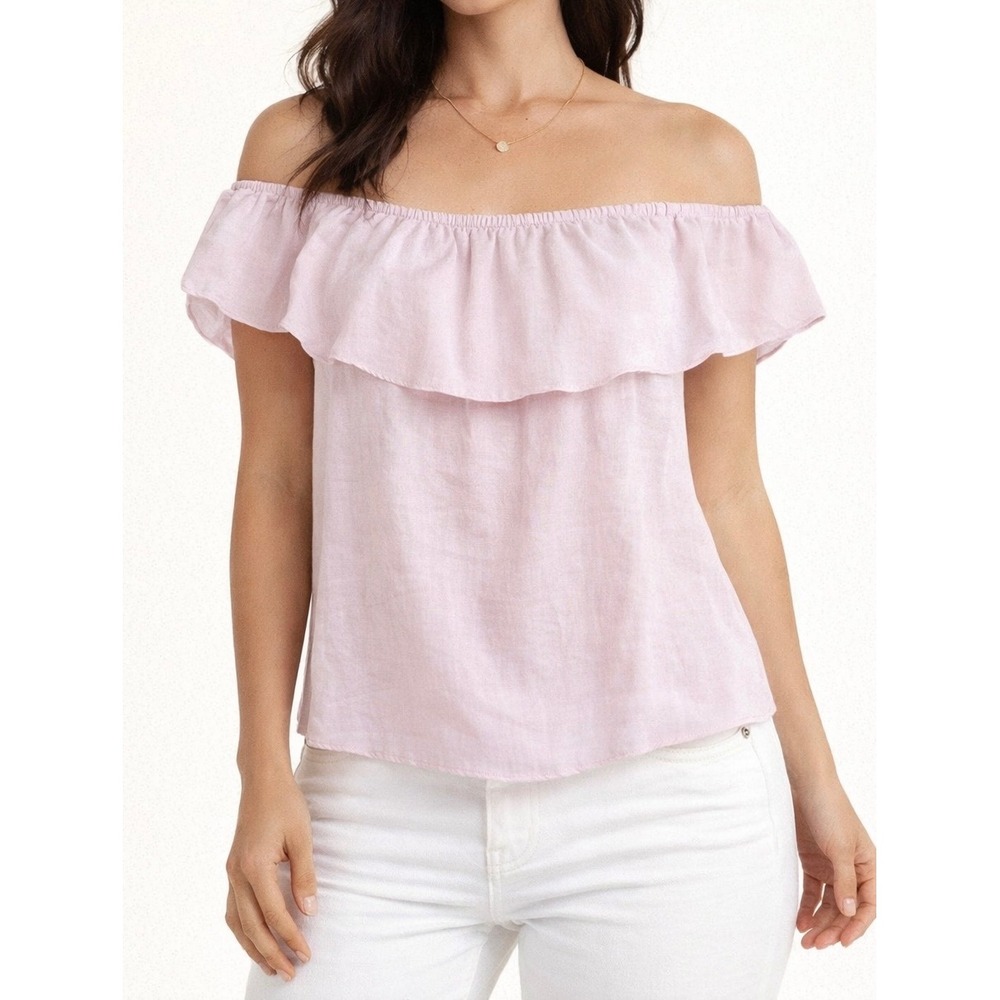 Pacsun Sweetheart Blush Breeze Off-Shoulder Ruffle Top‎ - Medium - Summer Staple